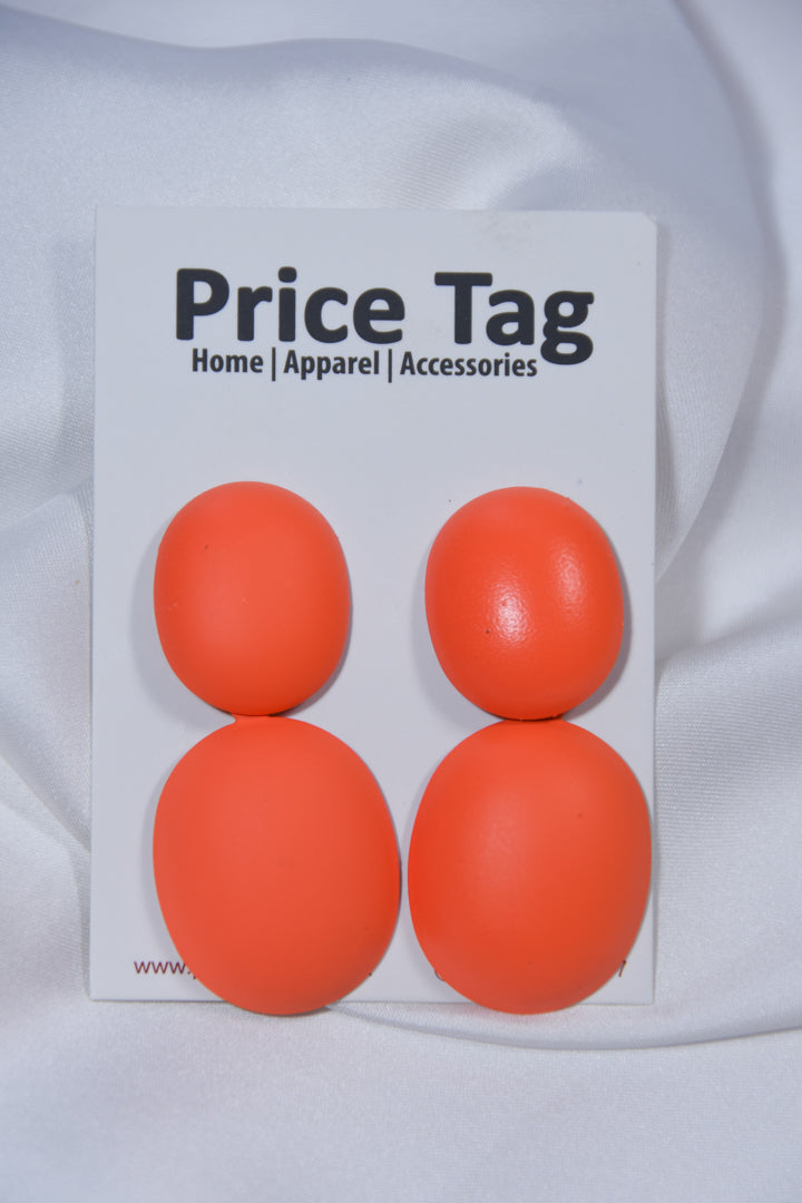 Elegant Ovals Earrings Orange