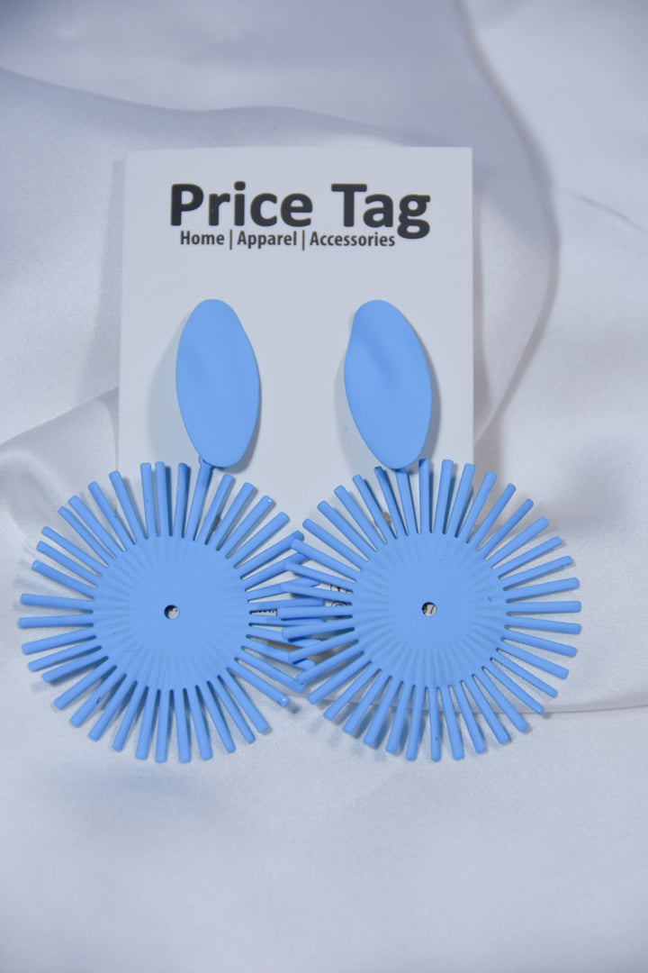 Bloom Flower Earrings Sky Blue