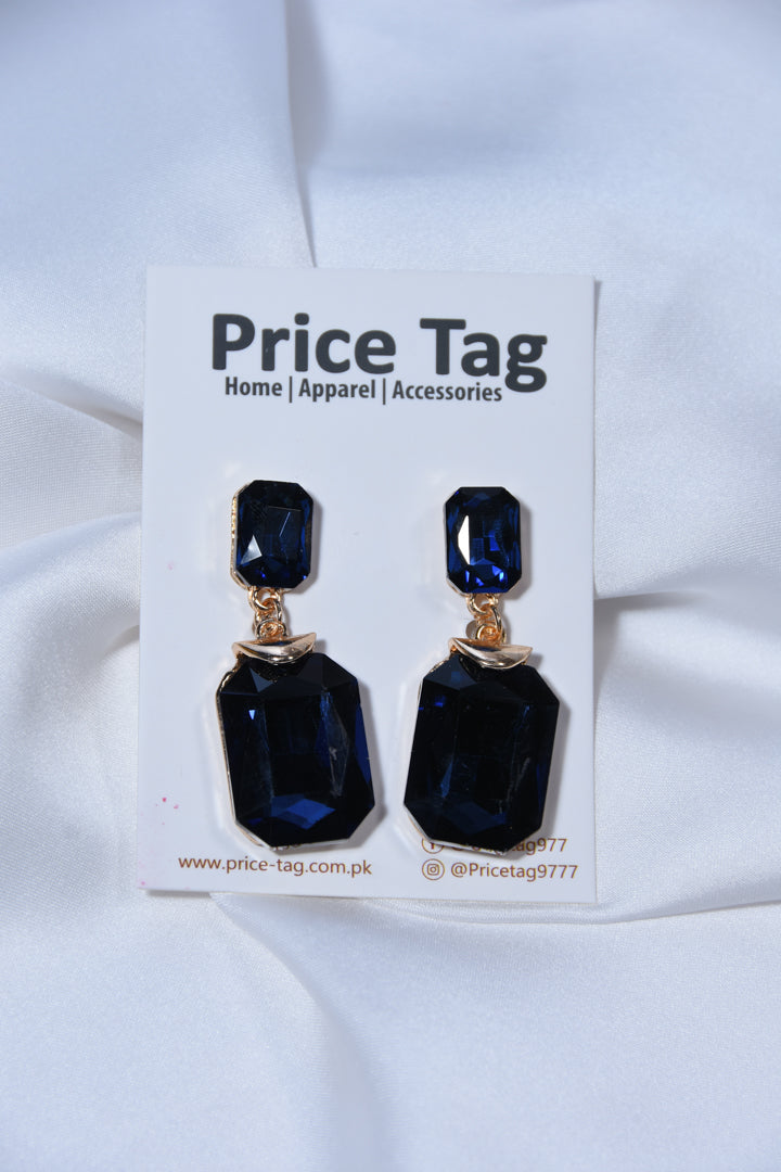 Crystal Earrings Royal Blue