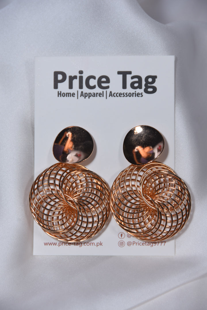 Spirograph Earrings gold