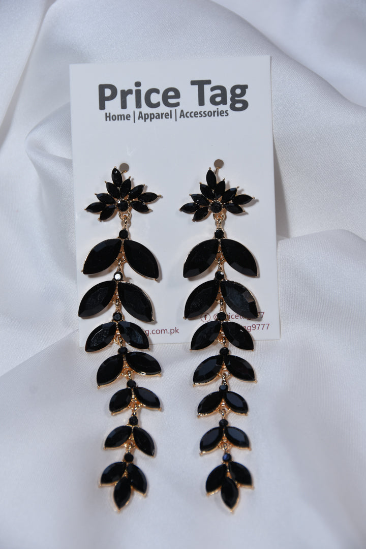 Dark Delight Dangles Leaf Black