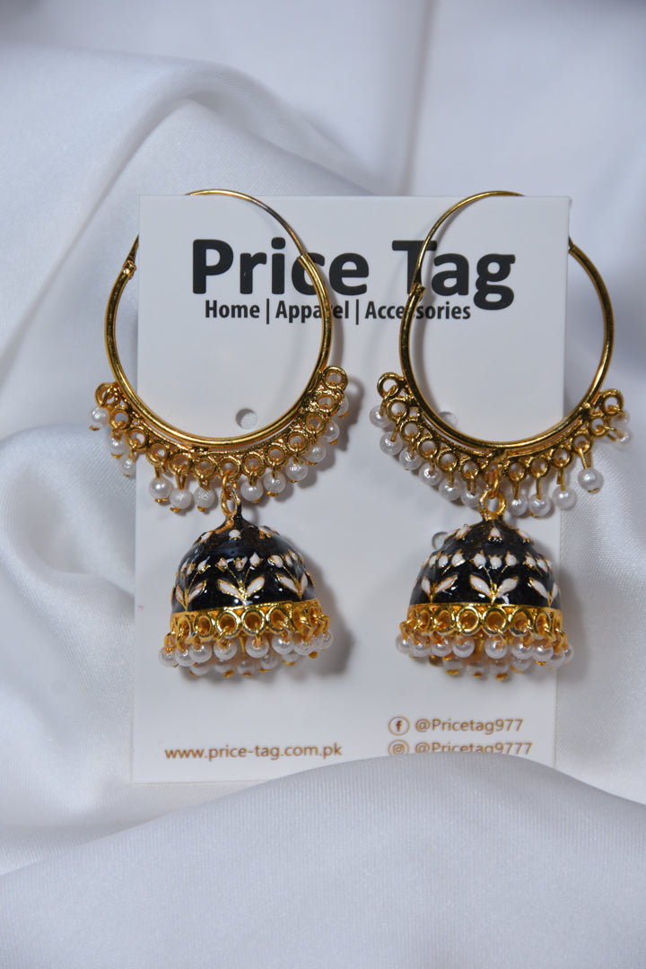 Ethnic Jhumkas Black