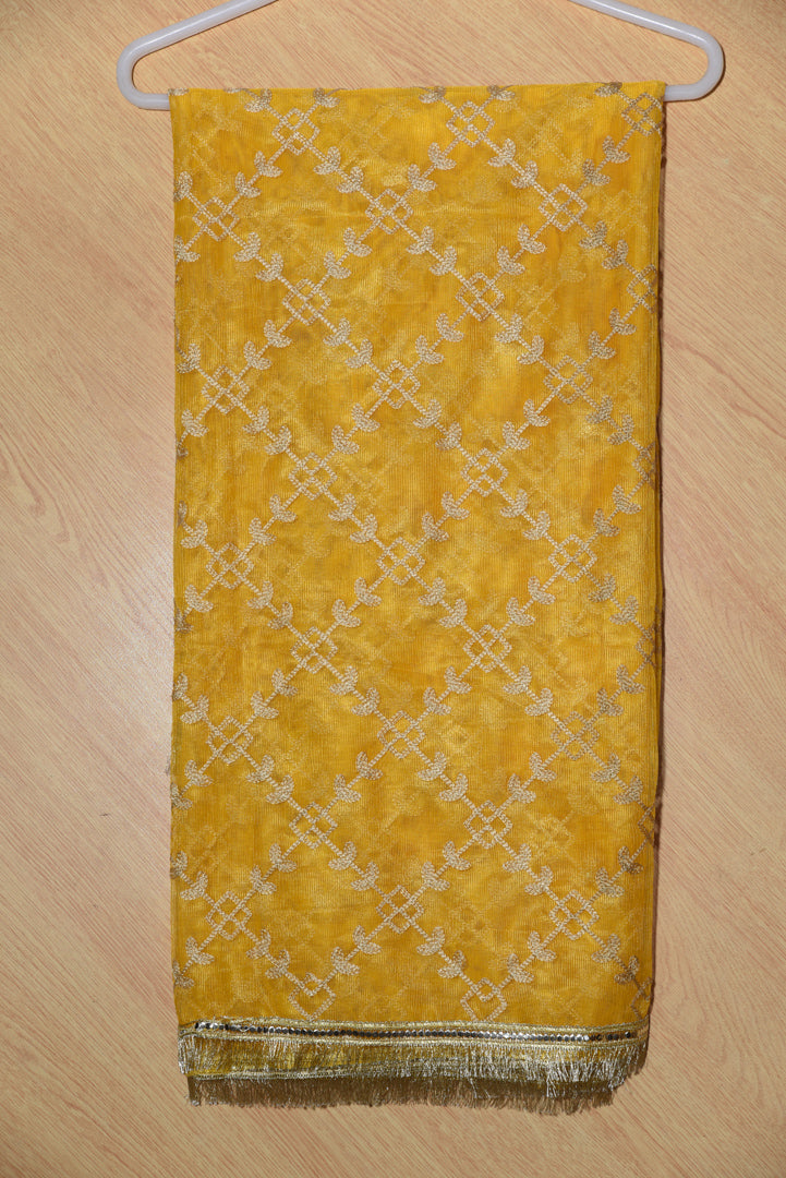 2-Net Dupatta yellow