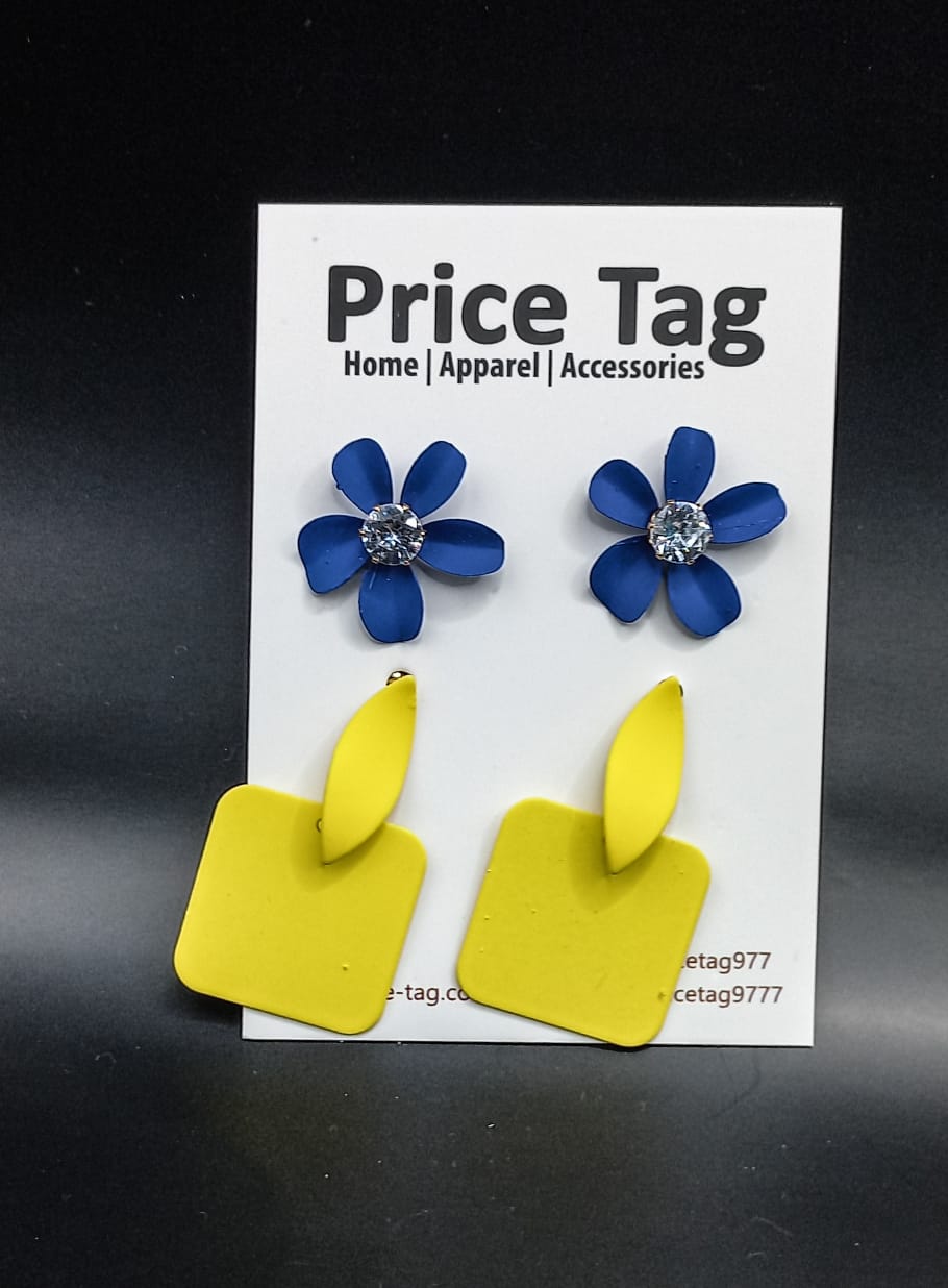 Lamp Studs Set yellow with blue tops