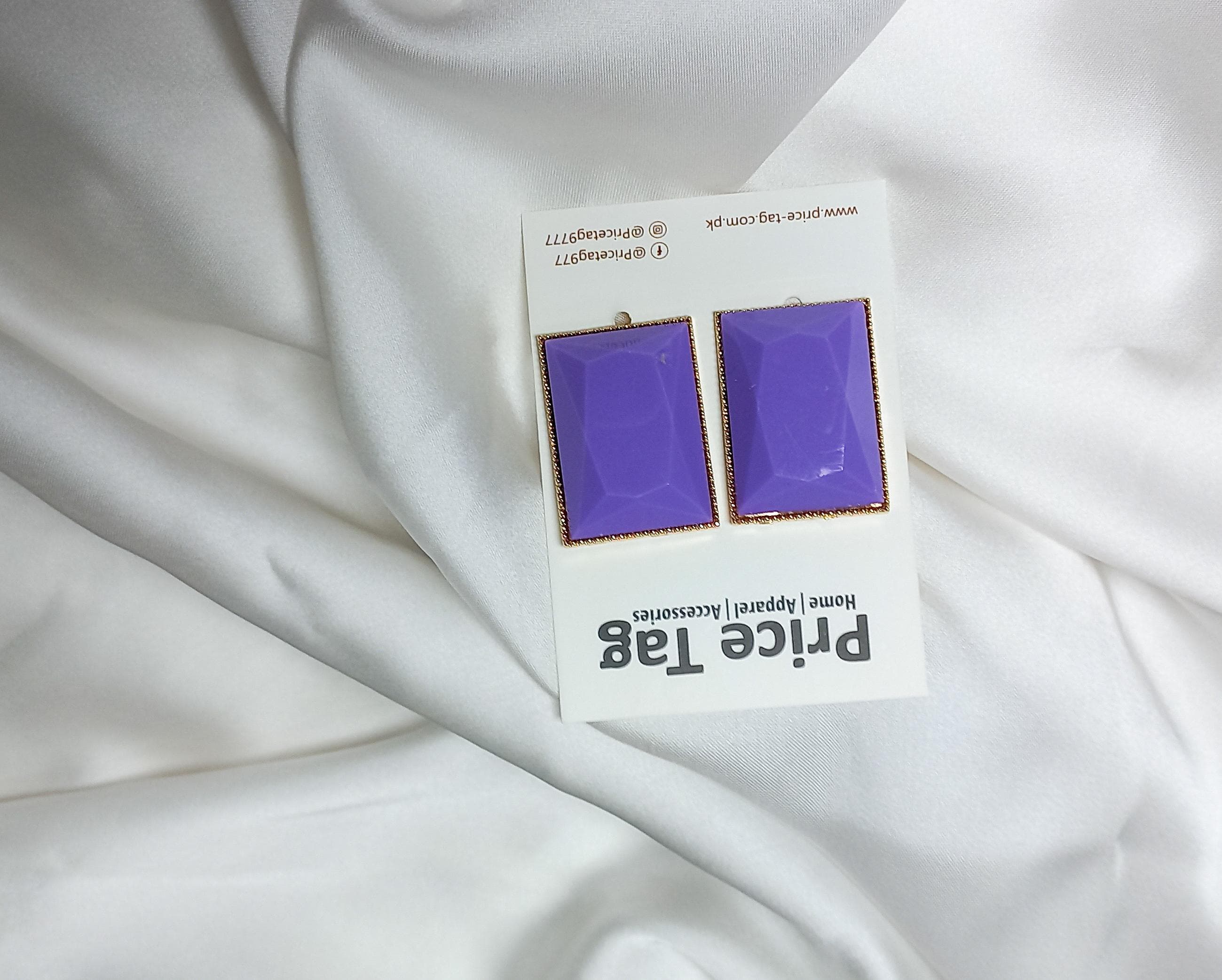 Rectangular Studs Purple