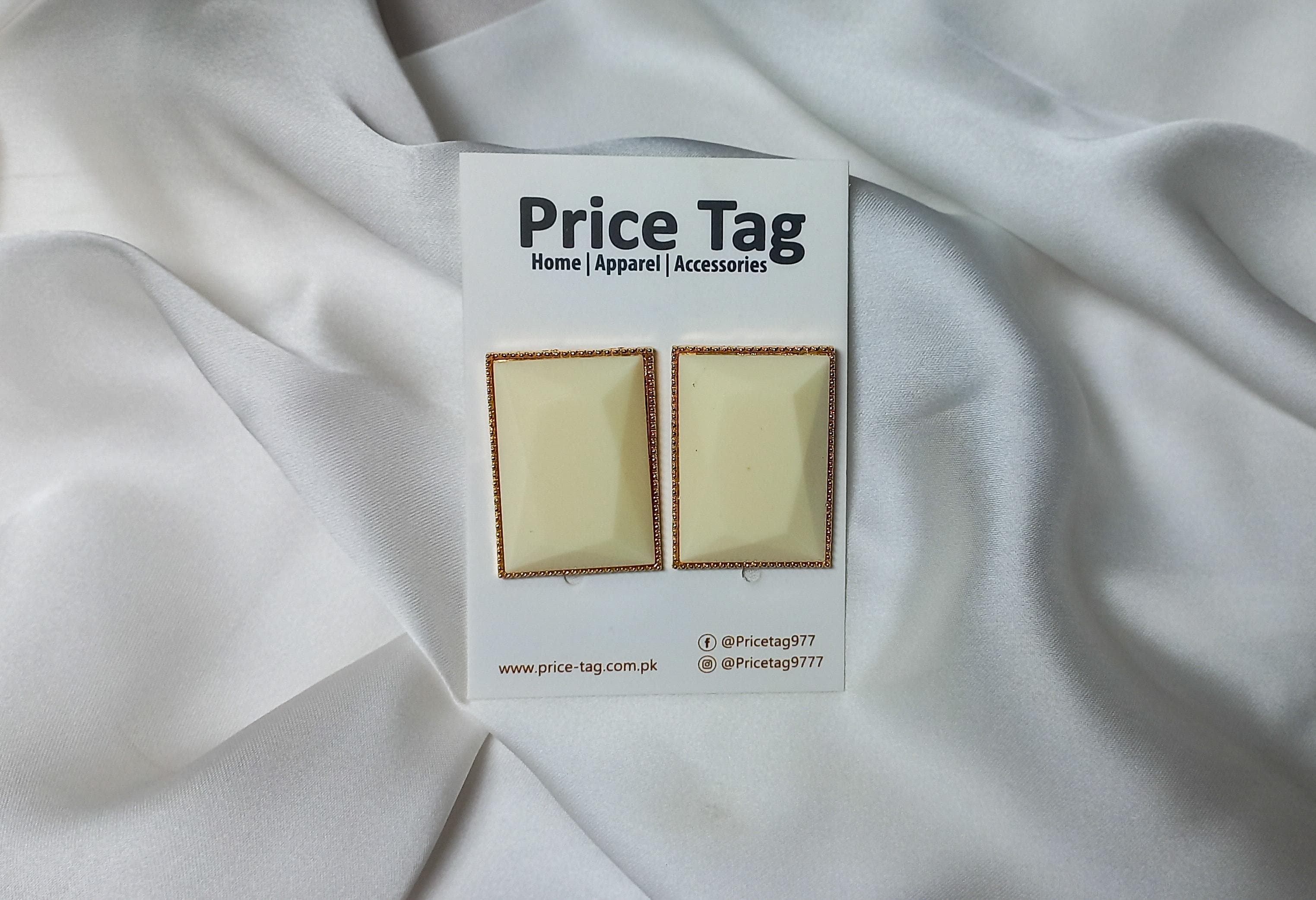 Rectangular Studs White