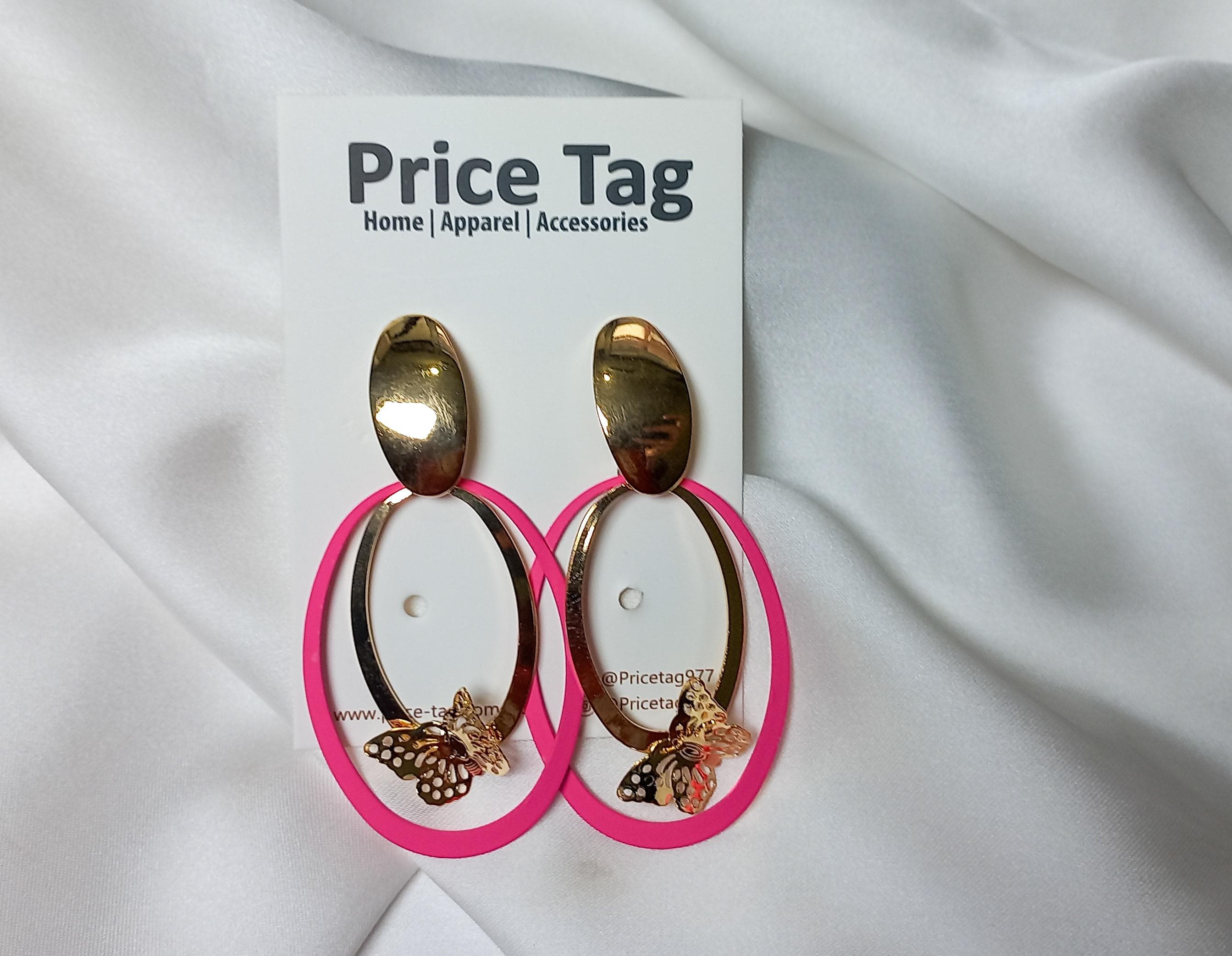 Quirky Coils Earrings Shocking Pink