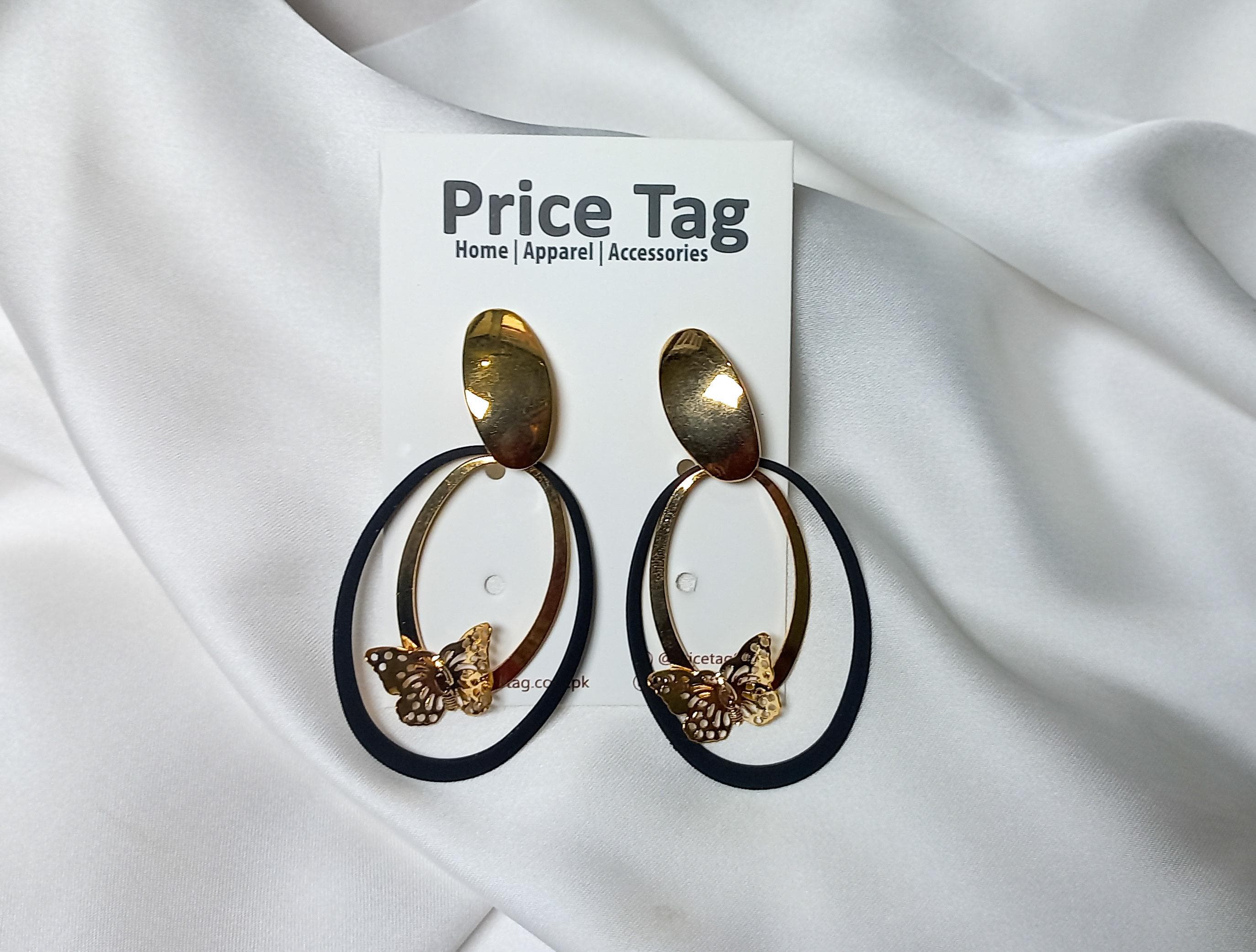 Quirky Coils Earrings Black